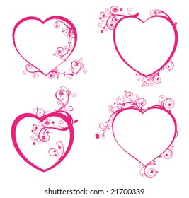 Four beautiful hearts