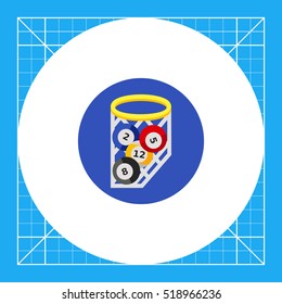 Four Billiard Balls in Net Icon