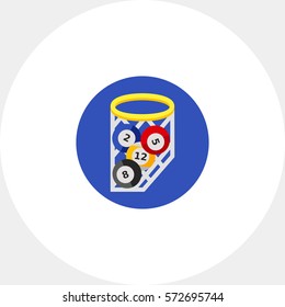 Four Billiard Balls in Net Icon