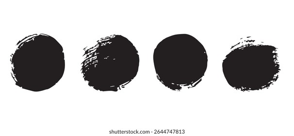 Four Black Circles Free Texture Image for Design.