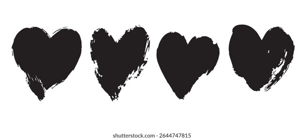 Four Black Hearts Clipart Free Downloadable Images.