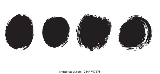 Four Black Ink Dots HighResolution Texture Background Image.