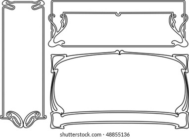 Four Black And White Art Deco Frames. Others In Portfolio.
