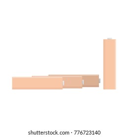 Four blank aaa size batteries