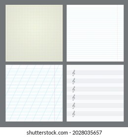 Four blank pages of the notebook.