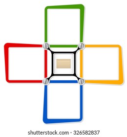 Four blank text frames for your text and envelope