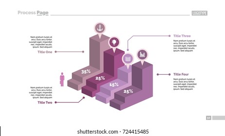 Four Blocks Bar Chart Slide Template