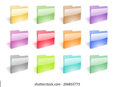 Four Blue crumpled banners