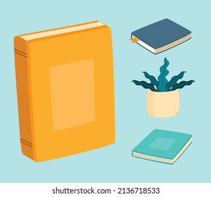 four book day set icons
