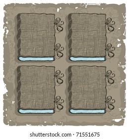 four books sepia vector