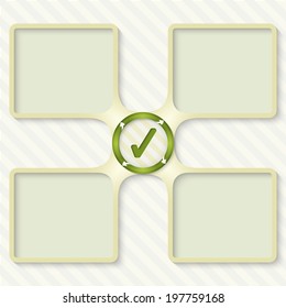 four boxes for entering text with arrows and check box