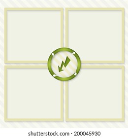 four boxes for entering text with arrows and flash