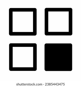 four boxes neatly arranged in black and the icon white