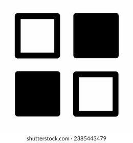 four boxes neatly arranged in black and the icon white