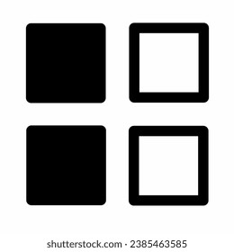 four boxes neatly arranged in black and the icon white