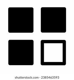 four boxes neatly arranged in black and the icon white