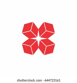 Four Boxes Symbol Design Logo Stock Vector (royalty Free) 644723161