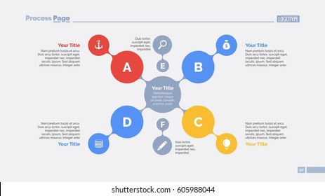 Four Branches Mind Map Slide Template