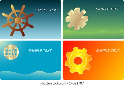 Four business cards