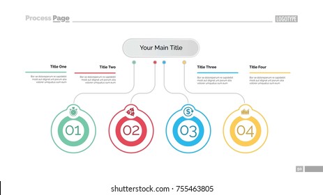 Five Ideas Process Chart Slide Template Stock Vector (royalty Free 