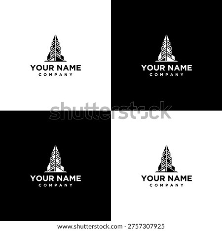Four business logo templates with text