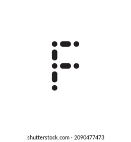 
four capsules five pills letter F simple symbol logo vector