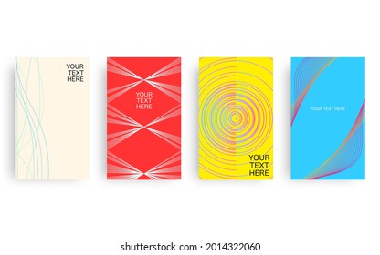 Four card designs with abstract backgrounds, pretty colors.