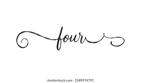 Four card. Hand drawn quote. Modern brush calligraphy. Isolated on white background