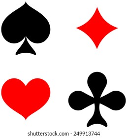 Four Suits Classic Playing Cards Vector Stock Vector (Royalty Free ...