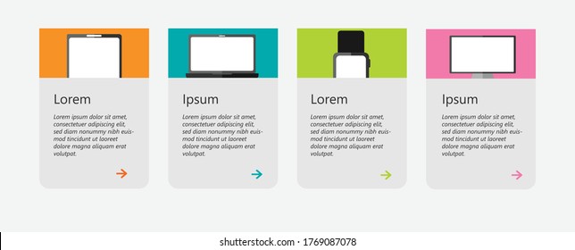 Four Categories Graphic - Colorful - Tech