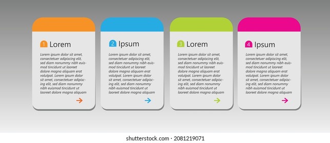 Four Categories Graphic - Colorful - Text Box - Numbered