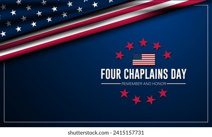 Four Chaplains Day February 03 Background Vector Illustration