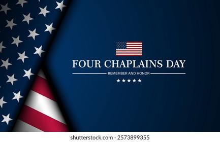 Four Chaplains Day Remember And Honor, February 03 Design Background Illustration