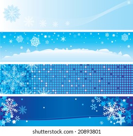 four christmas banners