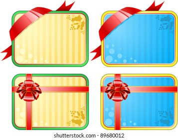 Four christmas card different colors