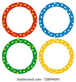 four christmas frames, vector icon,