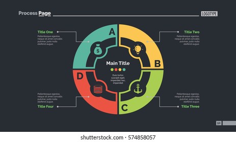 Four Circle Elements Slide Template Stock Vector (Royalty Free) 619111361