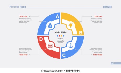 Four Circle Elements Slide Template