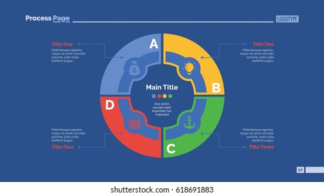 Four Circle Elements Slide Template Stock Vector (Royalty Free) 619111361