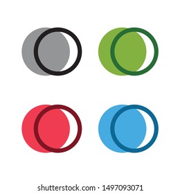 four circle icon with color ready to use