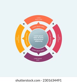 Four circle interconnect inner and outer with text