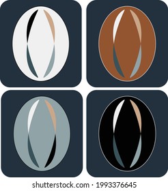 four circle logo sign symbol bundle