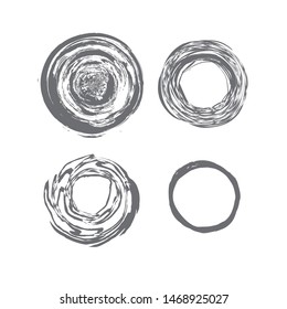 four circles collection, decorations, vector, gray color