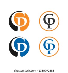 Four circular letter C P logos are displayed on a white background, each with a unique color scheme.
