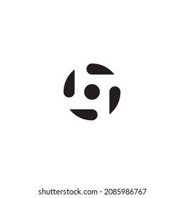 
cuatro gotas de agua circulares simple símbolo vector