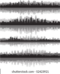 Four city skylines