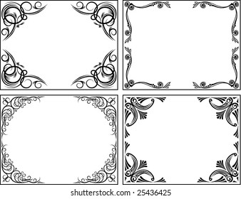 Four classical decor frames.