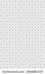 Four Clover Floral Texture  Pattern. Line Art Geometric Seamless Pattern. Minimalistic Vector Graphic Pattern. 