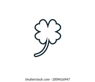 Four Clover Icon Design Template Elements
