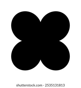 Four clover icon silhouette. Vector image